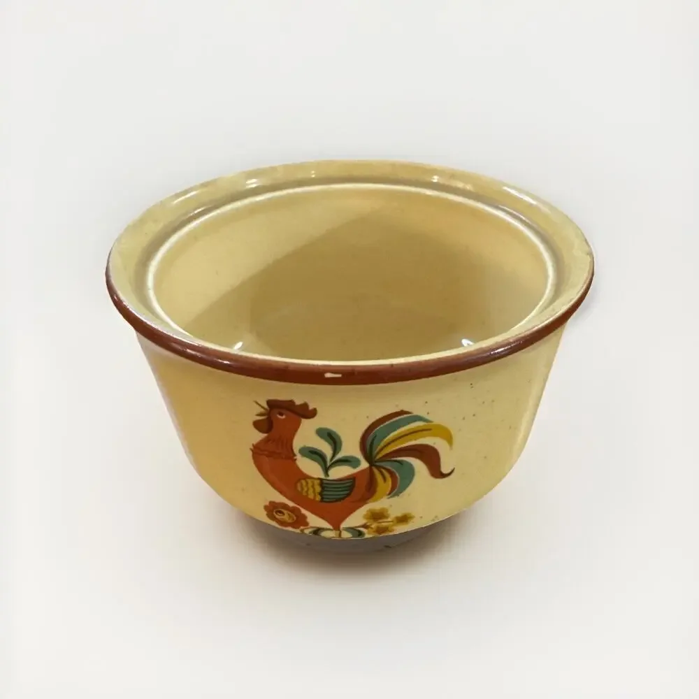 Vintage MCM Taylor Smith Taylor Reveille Rooster Sugar Bowl Base No Lid Ceramic